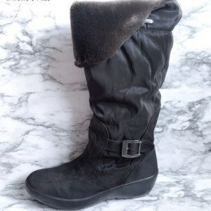 Pajar Natasha Snow Boot Brown Nylon And Suede